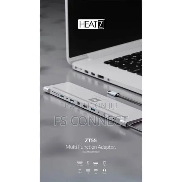 Heatz ZT55 12-in-1 USB-C Multimedia Adapter