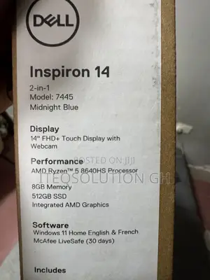 New Laptop Dell Inspiron 14 7440 2-in-1 8GB AMD Ryzen 5 SSD 512GB