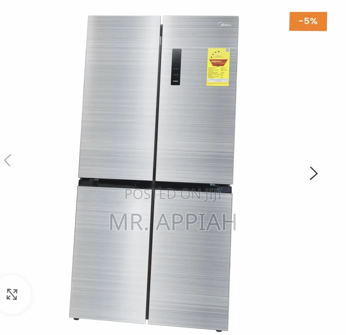 Get Affordable Midea 474Liters Side by Side Electric Fridge 