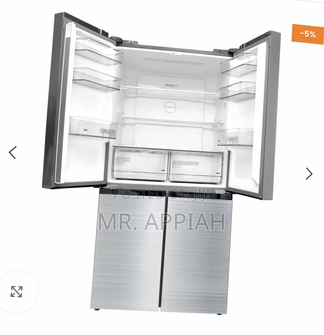 Order Midea 474Liters Side by Side Refrigerator(Gray) 