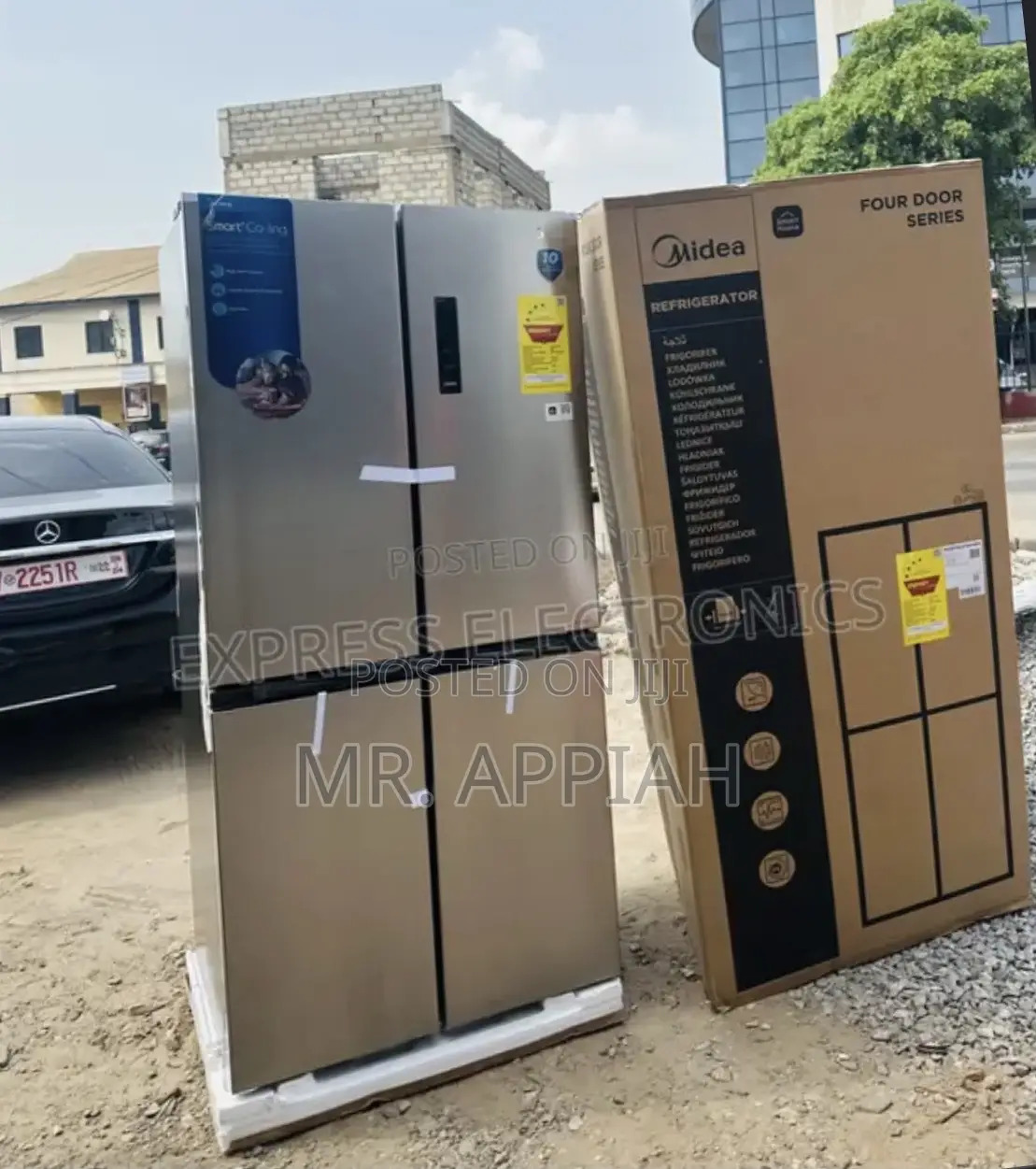 Order Unique Midea 474Liters Side by Side 4 Door Refrigerator 