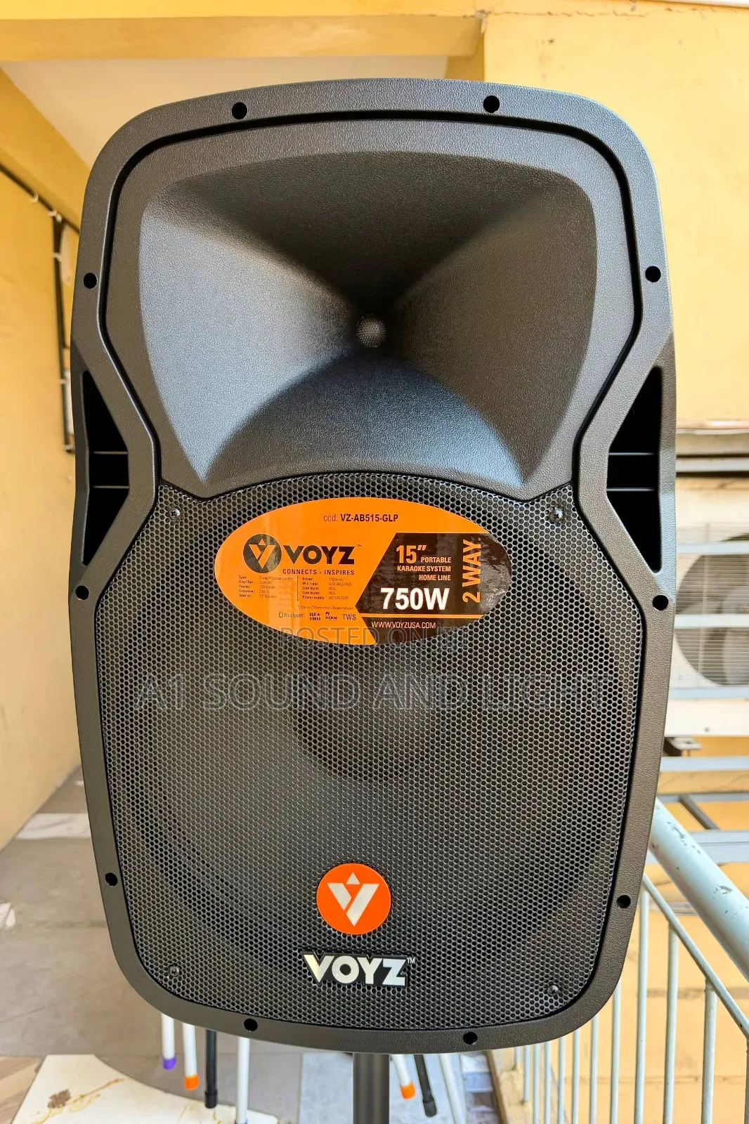 Voyz VZ-AB515-GLP 15" Rechargeable Active Speaker