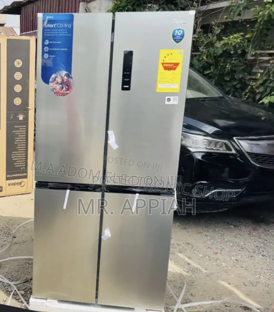 Extremely Classic Midea 474L Side by Side 4 Door Fridge(Gray) 