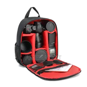 Digital DSLR Camera Waterproof Sling Backpack Shoulder Bag – Red