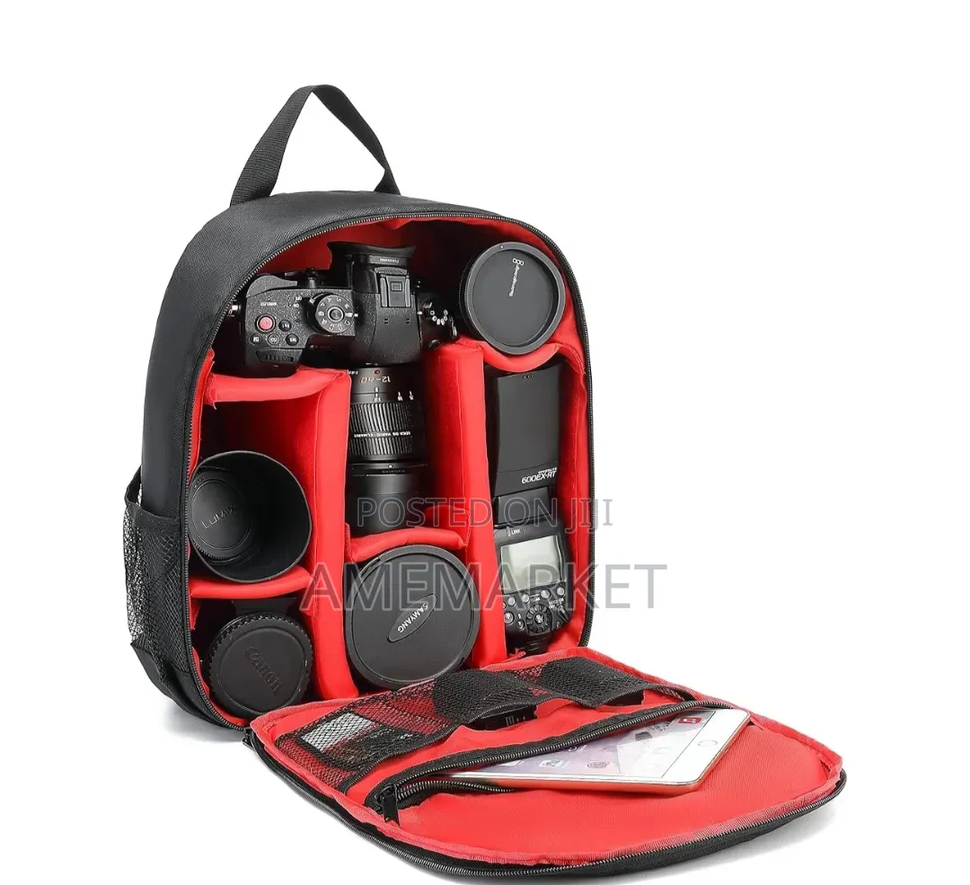 Digital DSLR Camera Waterproof Sling Backpack Shoulder Bag – Red