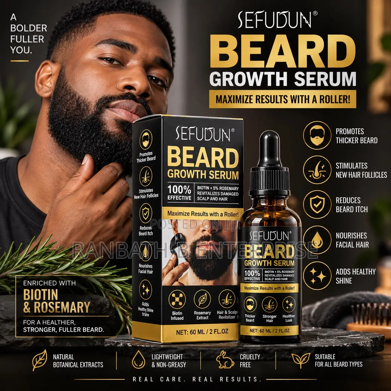 SEFUDUN Biotin Rosemary Beard Growth Serum