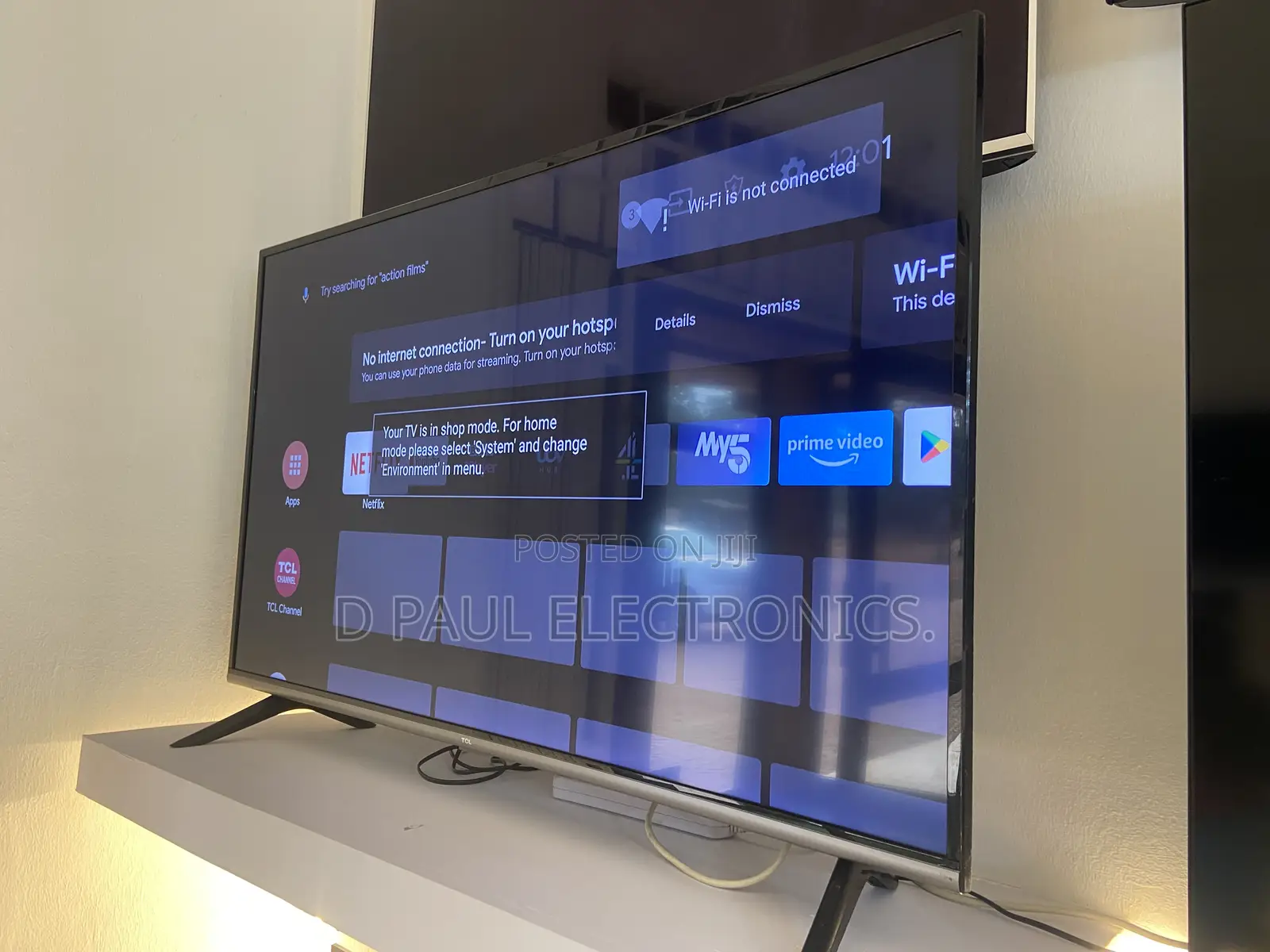 50 Inches Full Digital Satellite Ultra HD Led Smart Android TCL TV.
