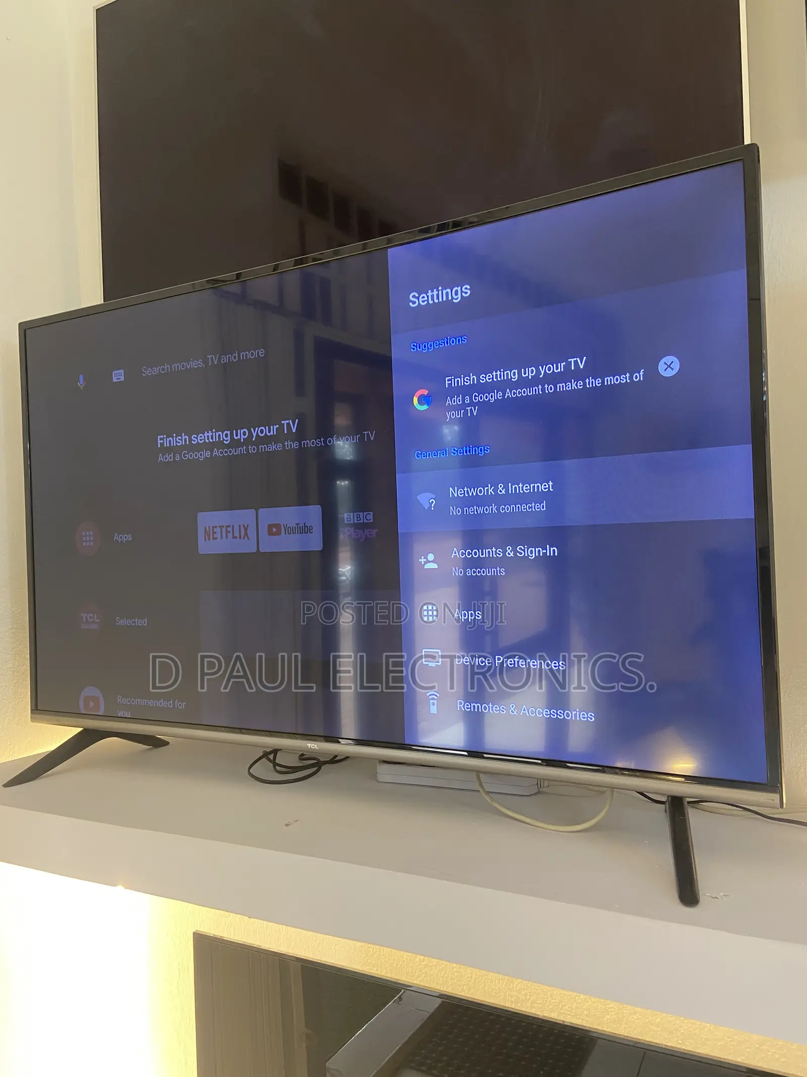 50 Inches Full Digital Satellite Ultra HD Led Smart Android TCL TV.