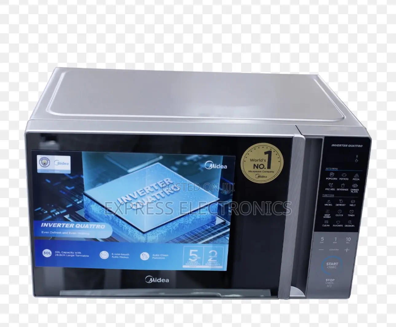 Limited Stock Midea EM9P032MO-B. Inverter Quattro Microwave 30L 1150w