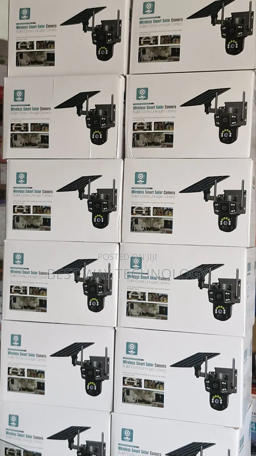 PTZ WiFi Solar Camera Dual Lens V380 Pro