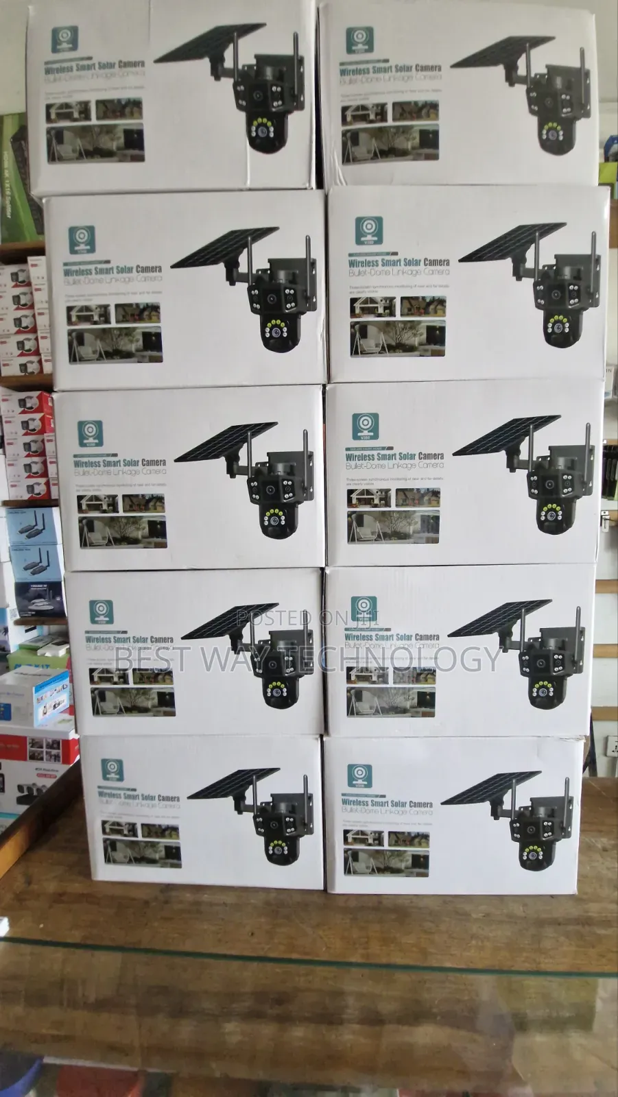 PTZ WiFi Solar Camera Dual Lens V380 Pro