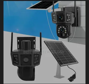 PTZ WiFi Solar Camera Dual Lens V380 Pro