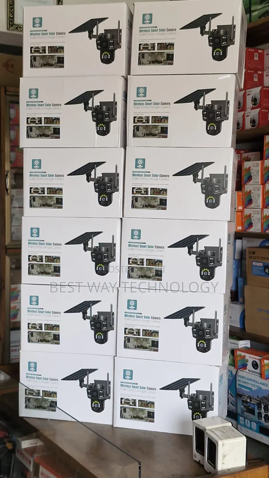 PTZ WiFi Solar Camera Dual Lens V380 Pro