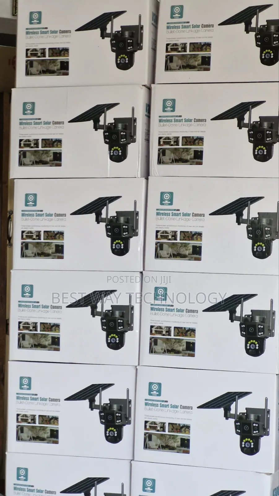 PTZ WiFi Solar Camera Dual Lens V380 Pro