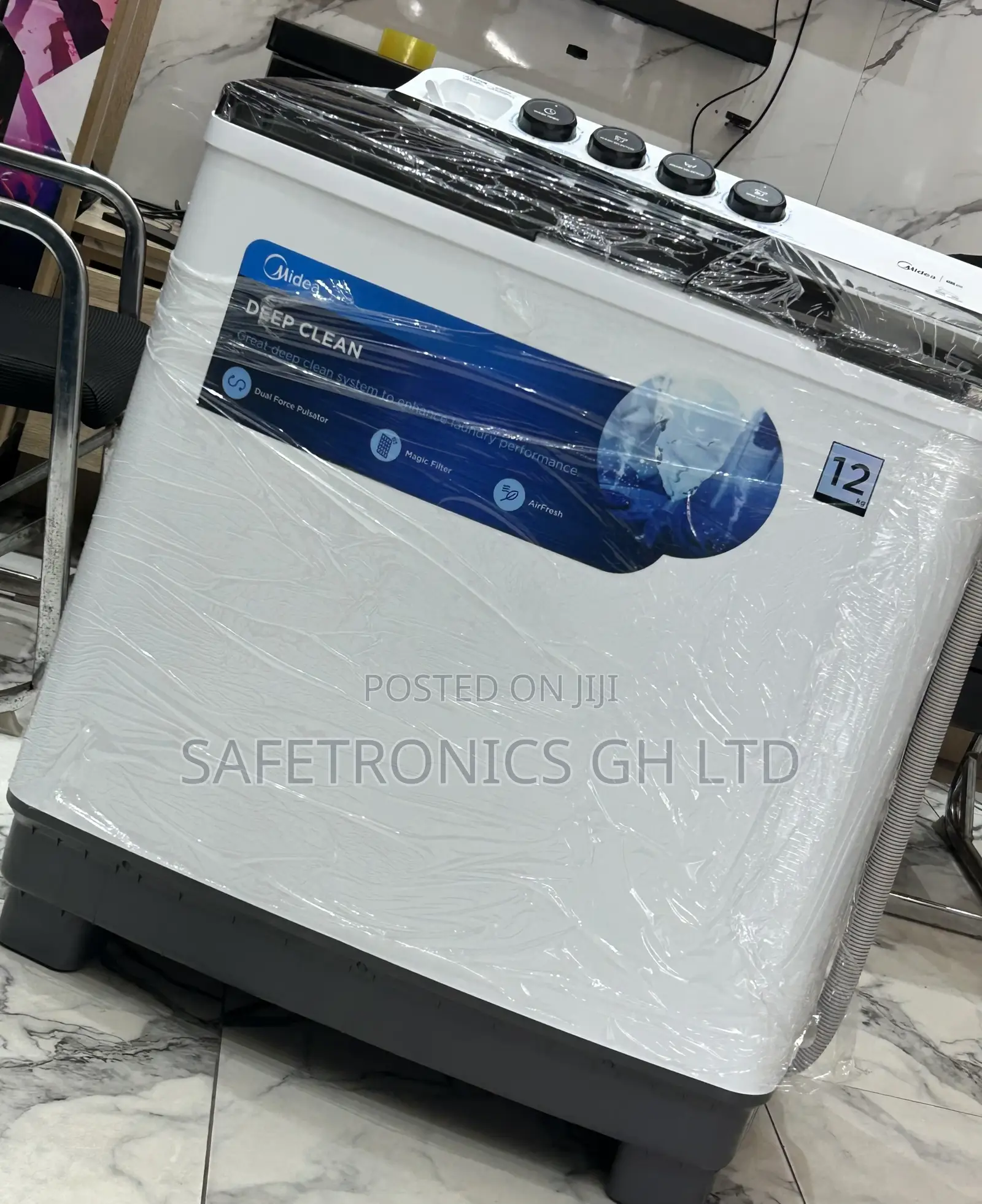 Secure New Midea 12kg Semi Auto Twin Tub Washing Machine