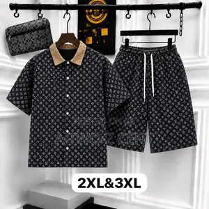 Denim 2-Piece Set – Short Sleeve Shirt
