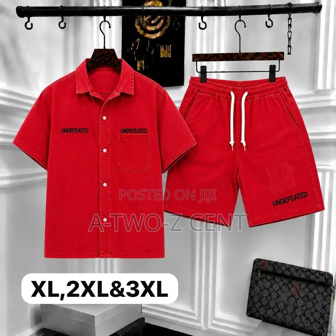 Denim 2-Piece Set – Short Sleeve Shirt