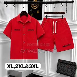 Denim 2-Piece Set – Short Sleeve Shirt