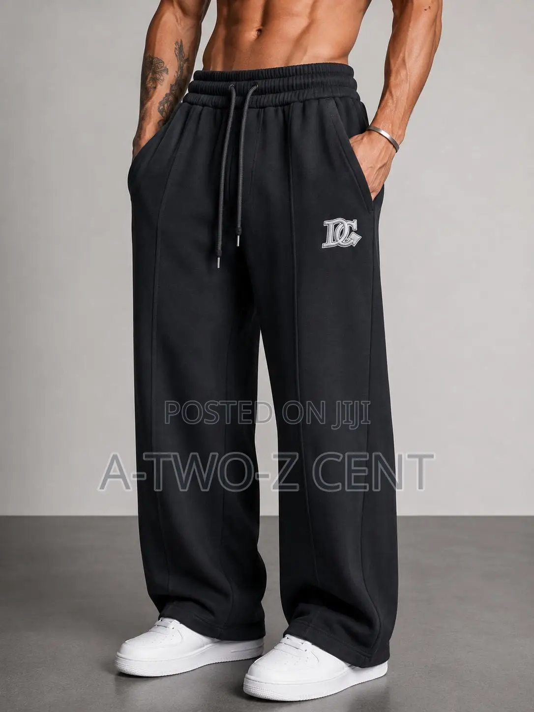 Relaxed-Fit Black Jogger Pants