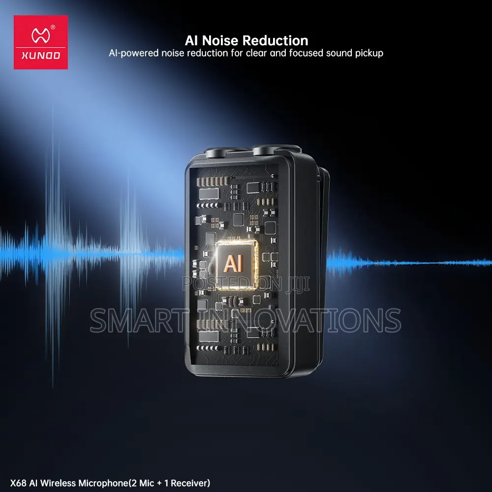 AI Noise Reduction Lavalier Microphone (2 Transmitters+1 Receiver)