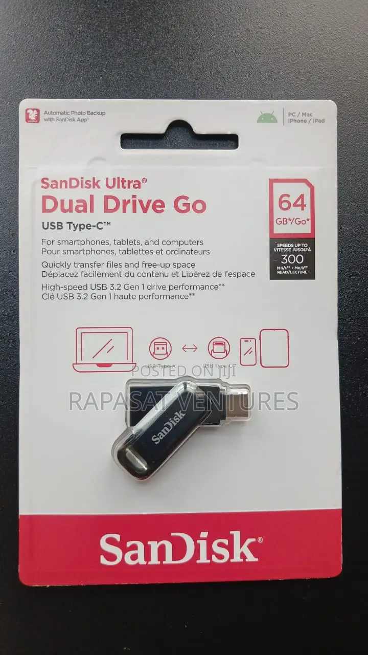 SanDisk Ultra Dual Drive Go USB Type-C - 64GB (Black)