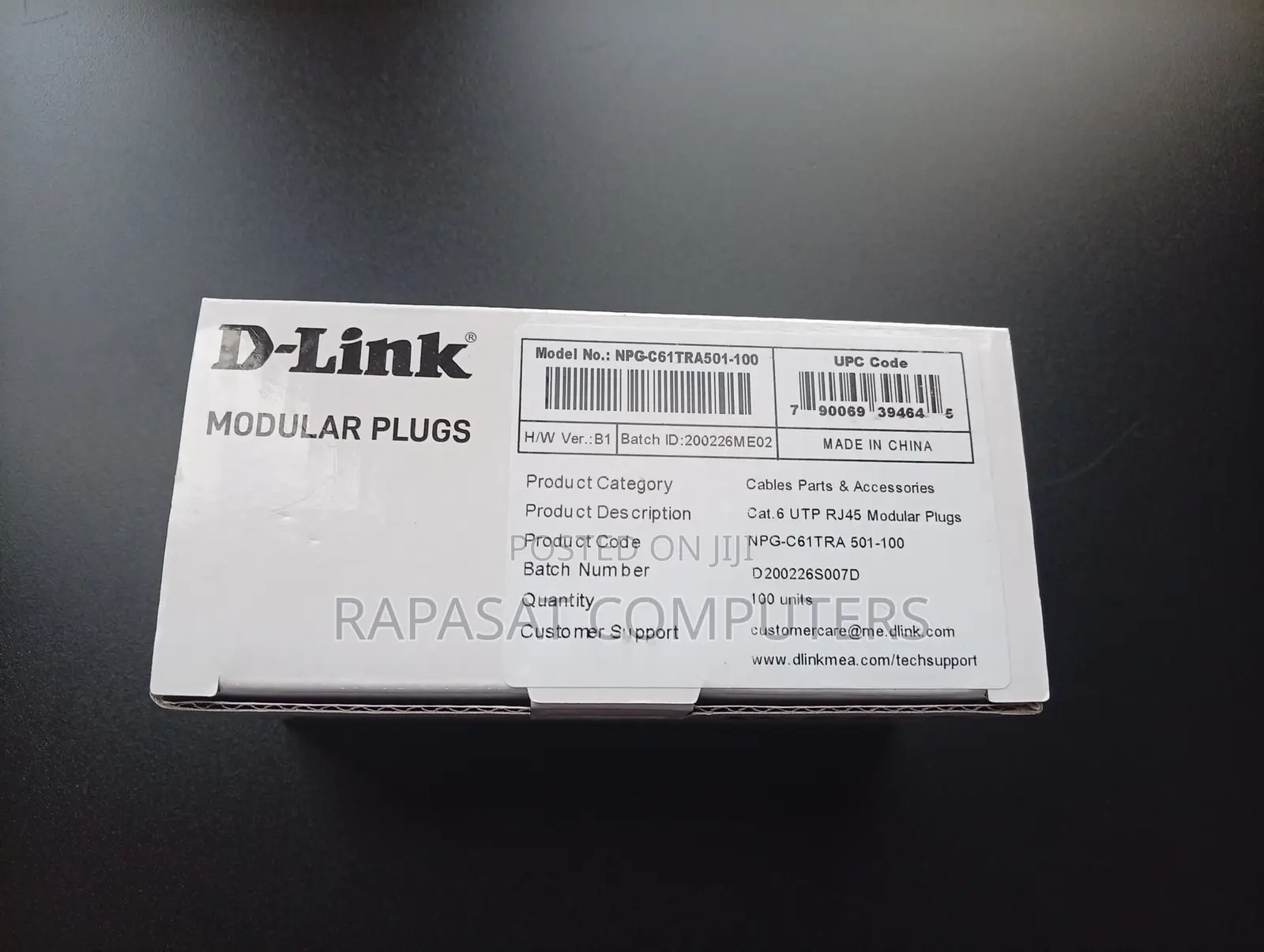 Dlink Cat6 Rj45 Connectors (100pcs/Pack)