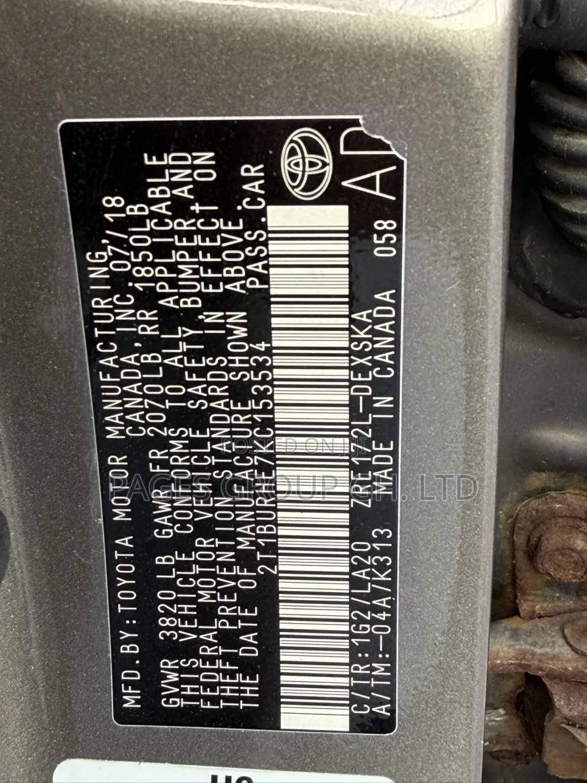 Toyota Corolla XSE (1.8L 4cyl 2A) 2019 Brown