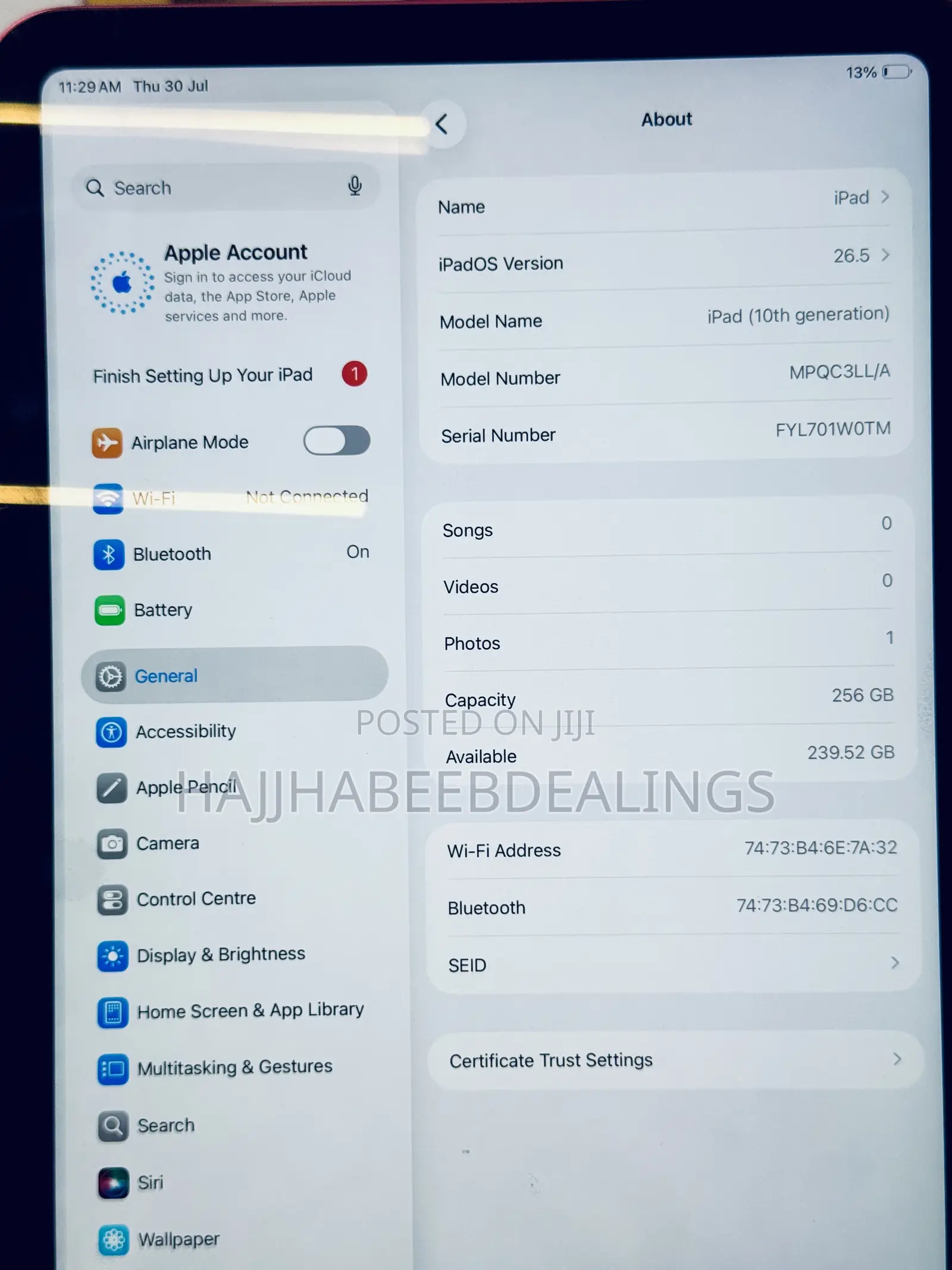 Apple iPad (2022) 256 GB Pink