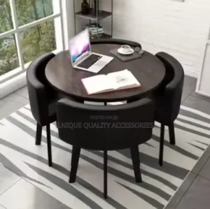 Luxury Modern Dining Room Furniture Set - Linen Fabric Material
