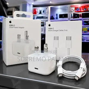 Original Apple 20W USB-C Type-C Fast Charger + 1m Cable UK 3- Pin Plug