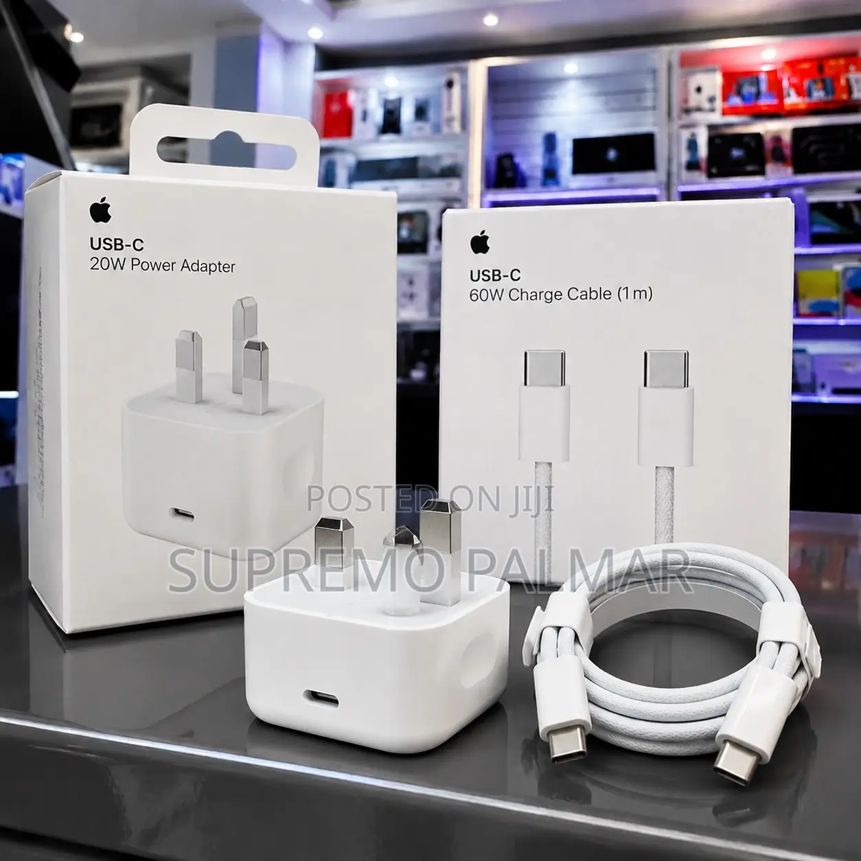 Original Apple 20W USB-C Type-C Fast Charger + 1m Cable UK 3- Pin Plug