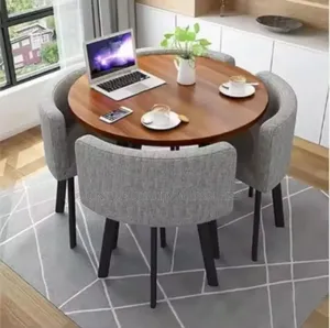 Luxury Modern Dining Room Furniture Set - Leather Fabric