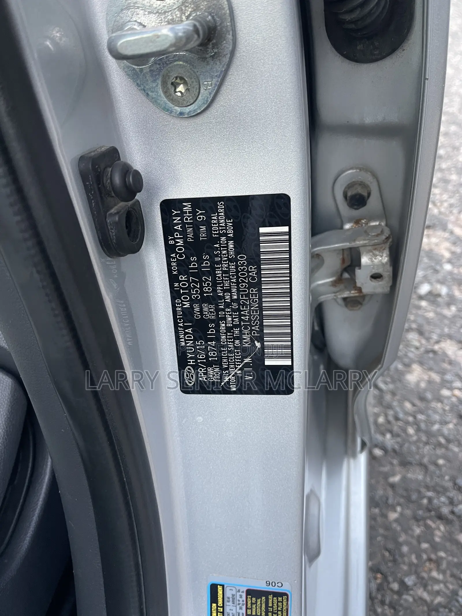 Hyundai Accent GLS 4dr Sedan (1.6L 4cyl 6M) 2015 Silver