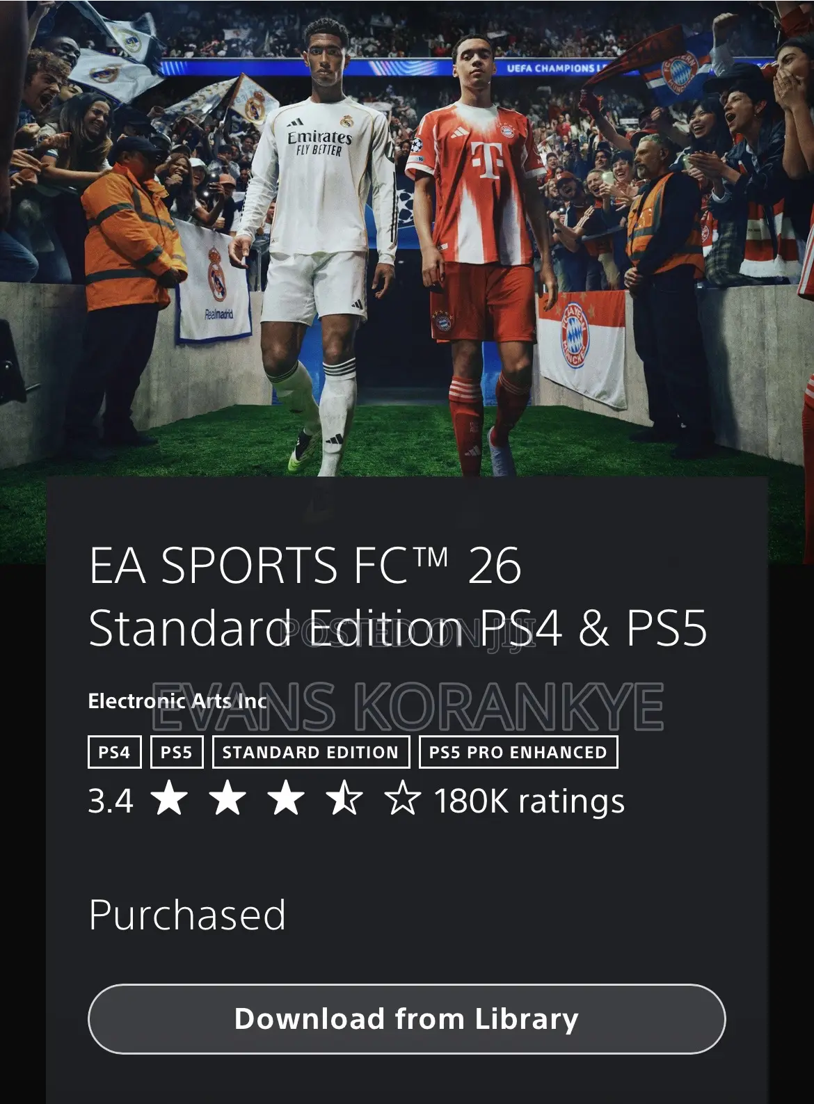 PlayStation 5 Purchased License Games Account for Sale
