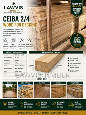 Ceiba 2” × 4” Timber | 50 × 100 Mm | Strong, Straight Reliable