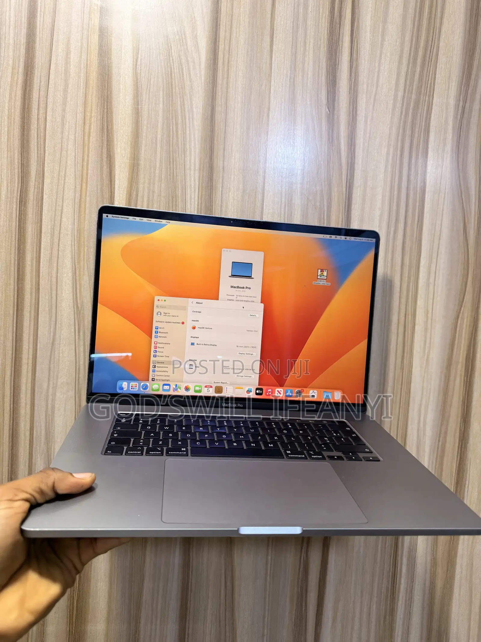 Laptop Apple MacBook Pro 2019 16GB Intel Core i7 SSD 512GB