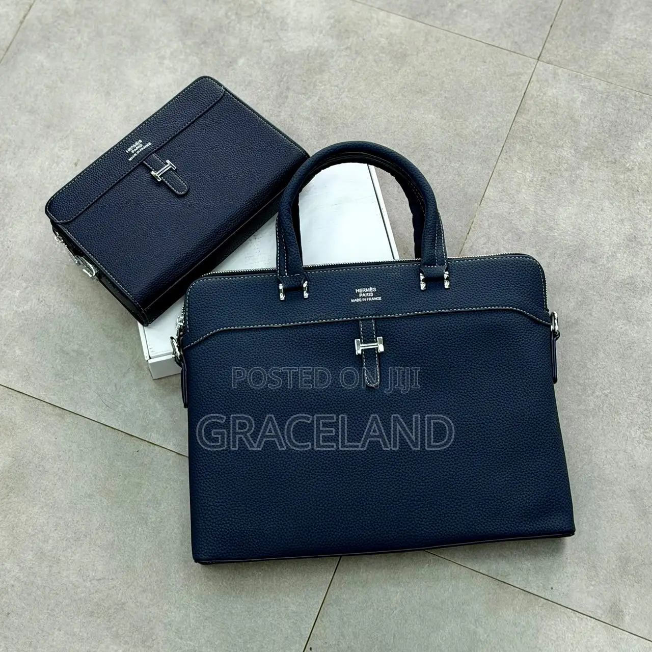 This Is Original Hermes Briefcase 2in1 Pure Leather Suitcases