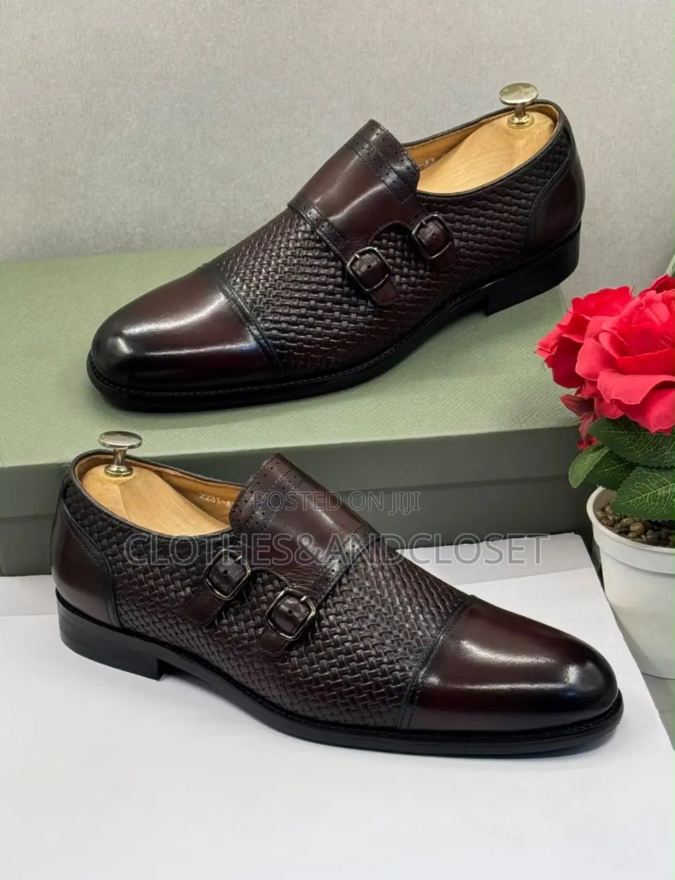 Berluti-Style Woven Leather Double Monk Strap Loafers