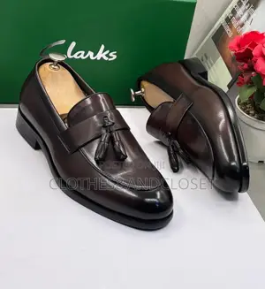 Dark Brown Leather Tassel Loafers