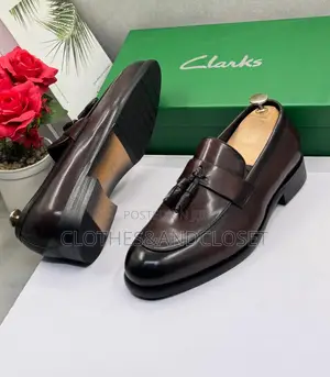 Dark Brown Leather Tassel Loafers
