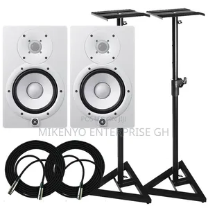 Yamaha HS8 Monitors Stands and Audio Cable Package