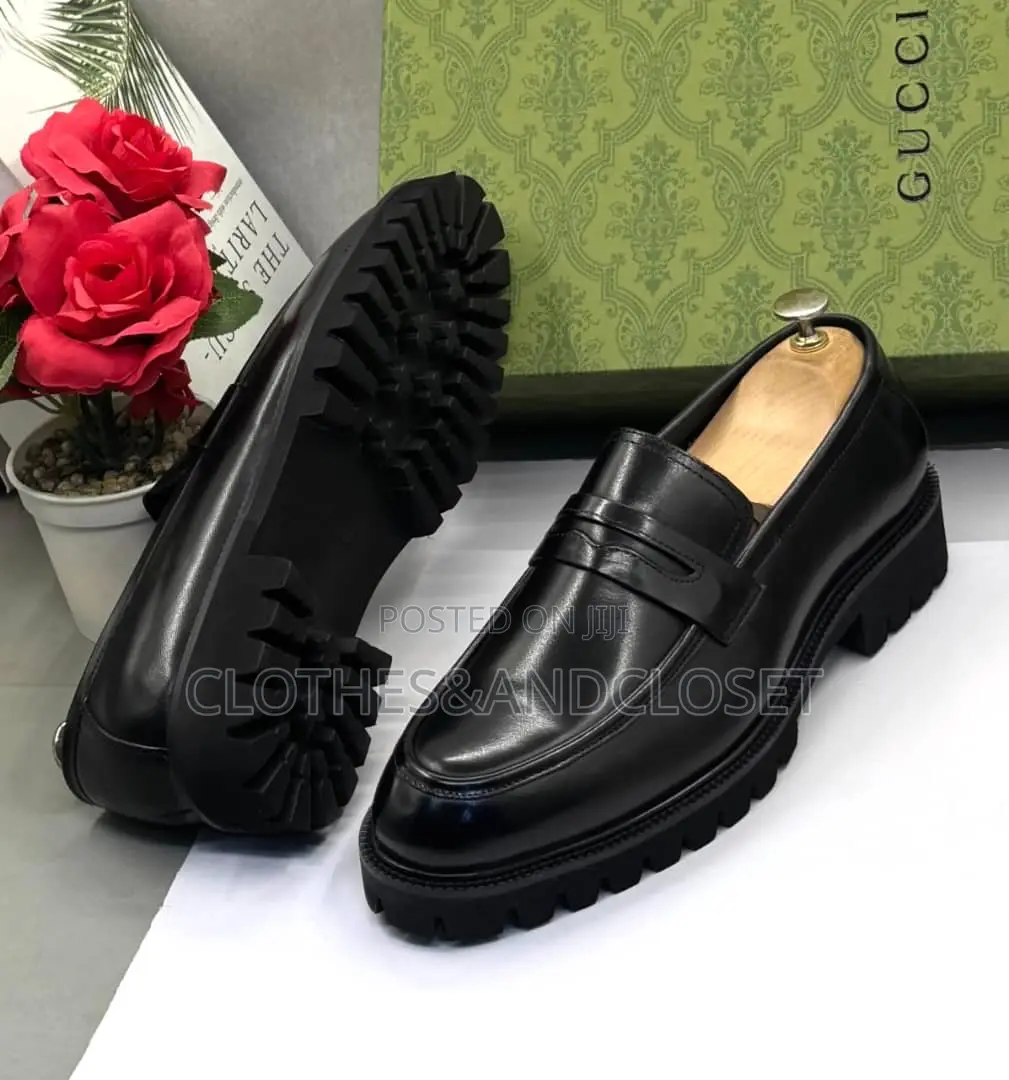 Gucci Leather Loafers Featuring a Chunky Lug Sole