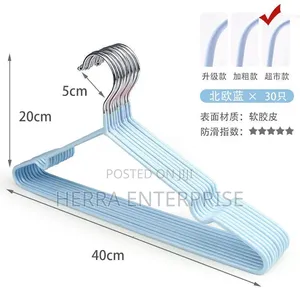 10 Pieces Non-Slip Metal-Core Hangers