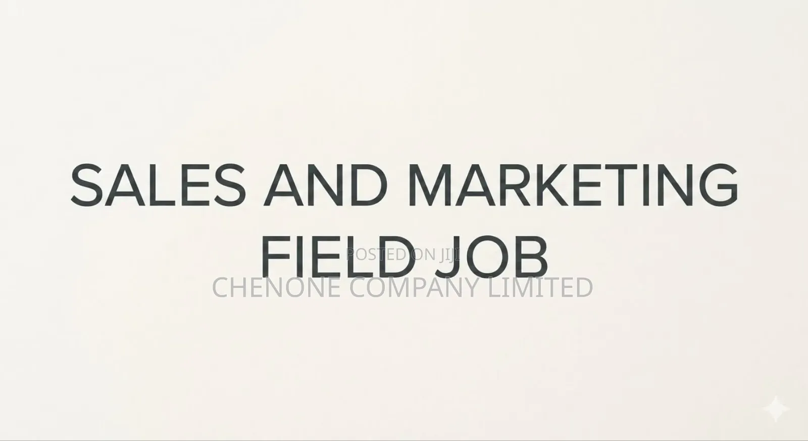 Field Sales and Marketing Job