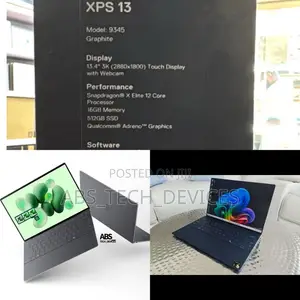 New Laptop Dell XPS 13 9345 16GB Qualcomm Snapdragon X Elite SSD 512GB