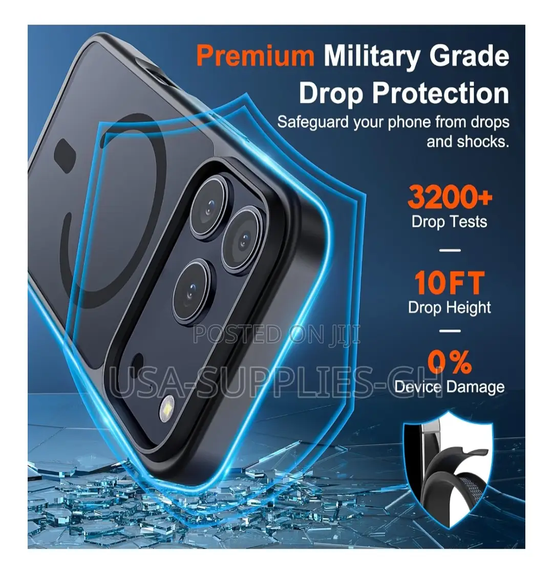 iPhone 17 Pro Max Magnetic Phone Case With Screen Protector, From USA