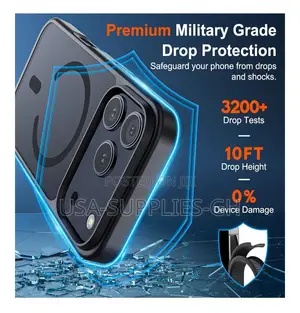 iPhone 17 Pro Max Magnetic Phone Case With Screen Protector, From USA