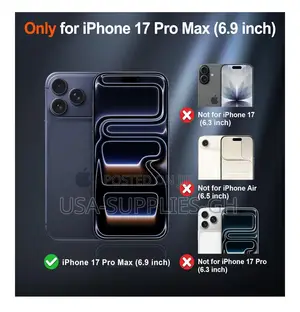 iPhone 17 Pro Max Magnetic Phone Case With Screen Protector, From USA