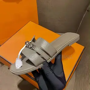 Hermes Women's Two-Tone H-Strap Flat Sandals With Buckle