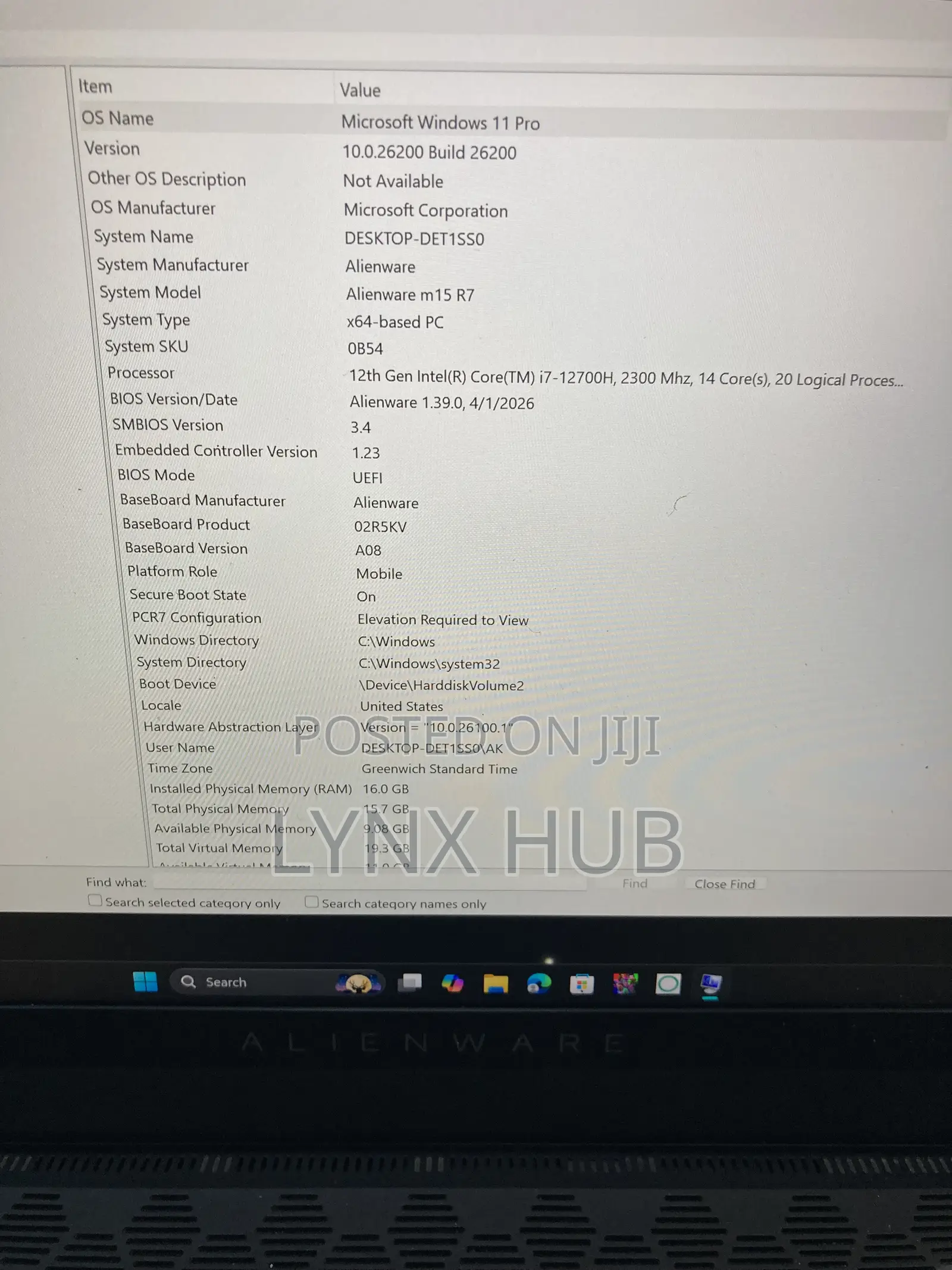 Laptop Alienware M15 R7 16GB Intel Core i7 SSD 512GB